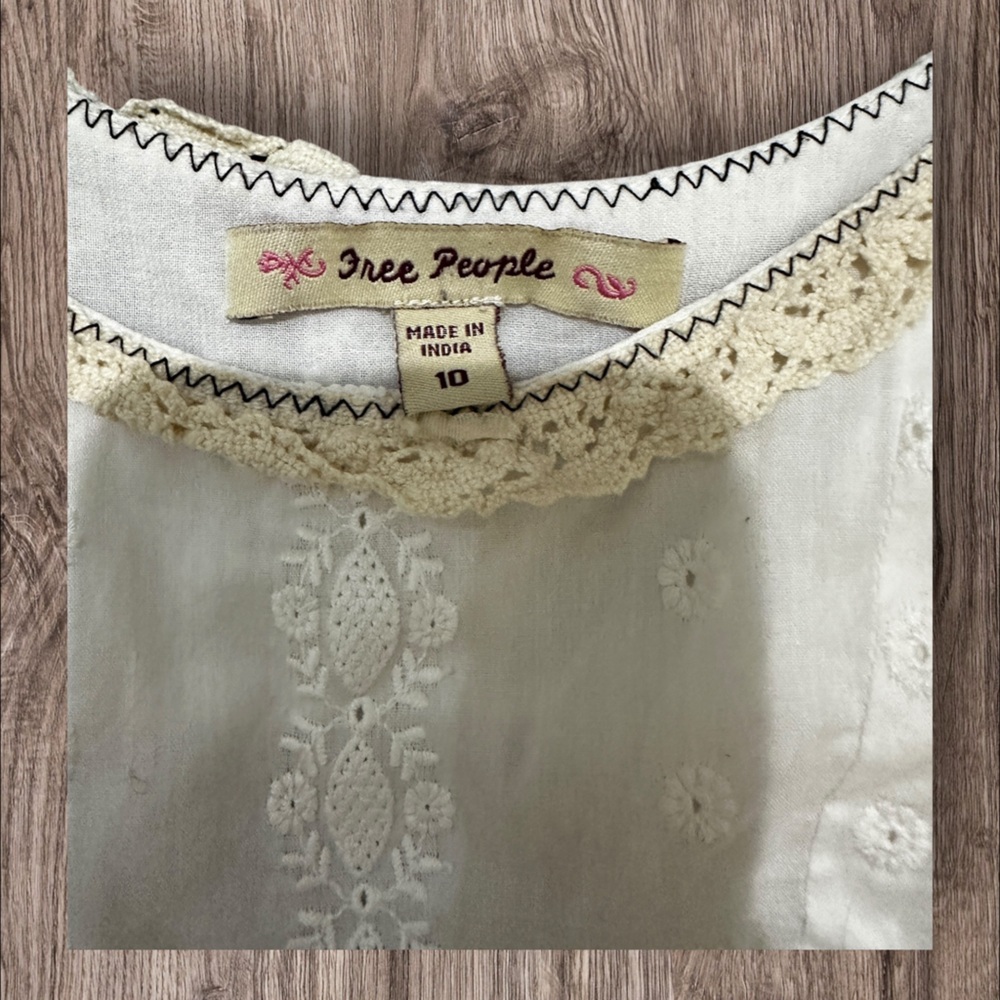 Free People Ivory Lace Mini Dress - Picture 2 of 3